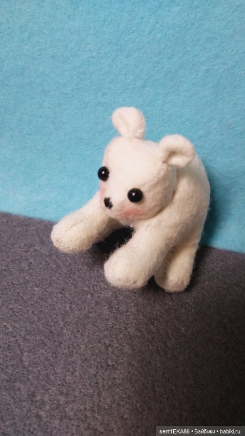 Белый медвежонок — Текстильные игрушки и примитивы: кофейные (фото 3)