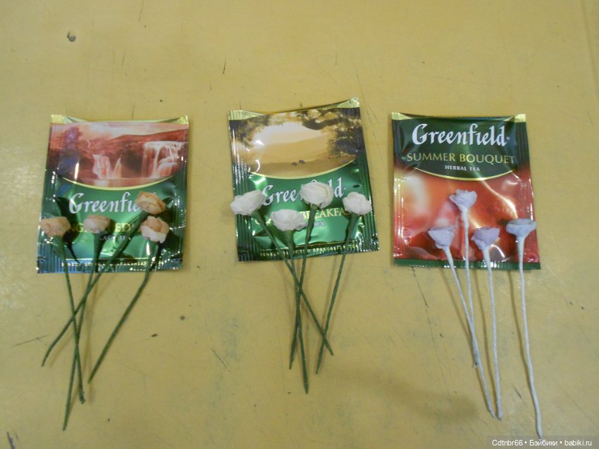 МК: Венок для антикварной, винтажной куклы. По МК Barbara Jean, с использоваными чайными пакетиками