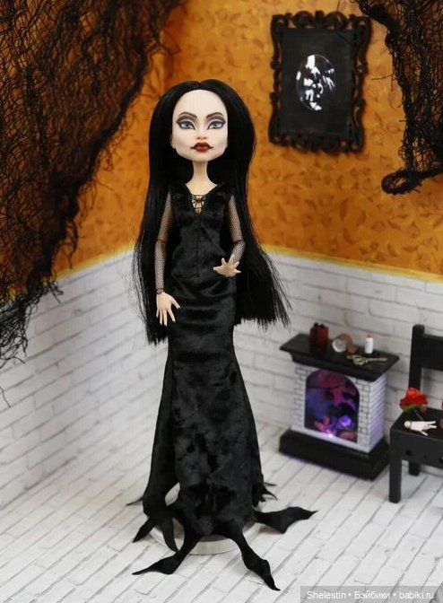 Семейка Аддамс: Мартиша — ООАК Monster High и Ever After High: репейнт (фото 7)