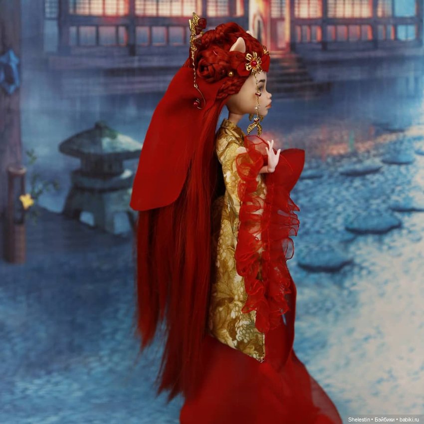 Кимоно: Аматерасу — ООАК Monster High и Ever After High: репейнт (фото 3)