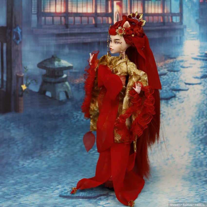 Кимоно: Аматерасу — ООАК Monster High и Ever After High: репейнт (фото 2)