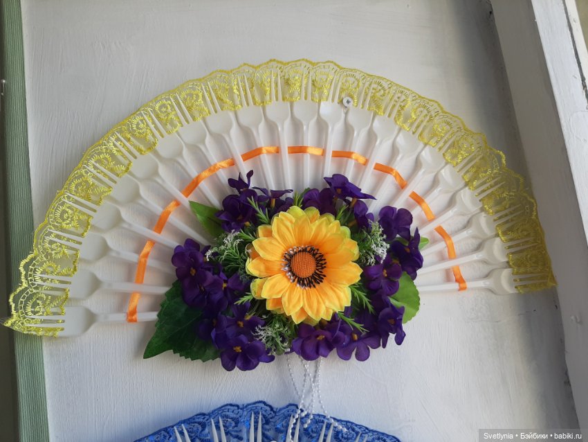 Веера для интерьера — Авторские игрушки из разных материалов: синельная проволока (фото 3)
