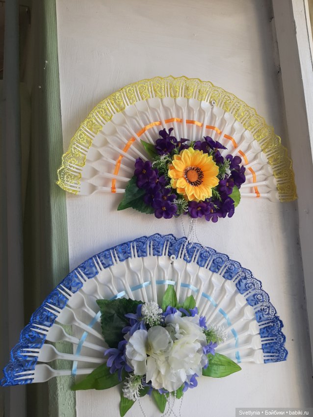 Веера для интерьера — Авторские игрушки из разных материалов: синельная проволока