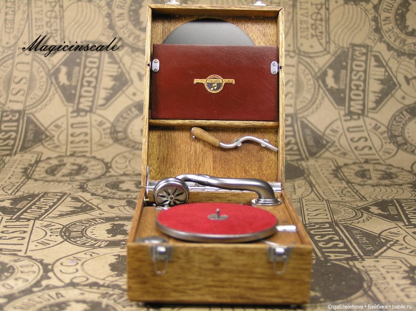В шесть раз меньше, но не менее крут чем оригинал. Модель патефона в масштабе 1/6 (фото 4)