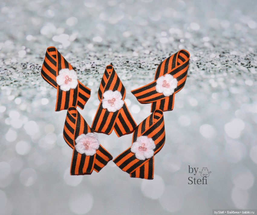 Брошечки к 9 мая. Хотелось изобразить весеннее цветение деревьев (фото 2)