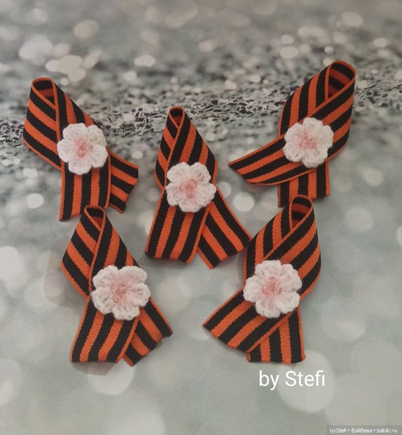 Брошечки к 9 мая. Хотелось изобразить весеннее цветение деревьев (фото 5)