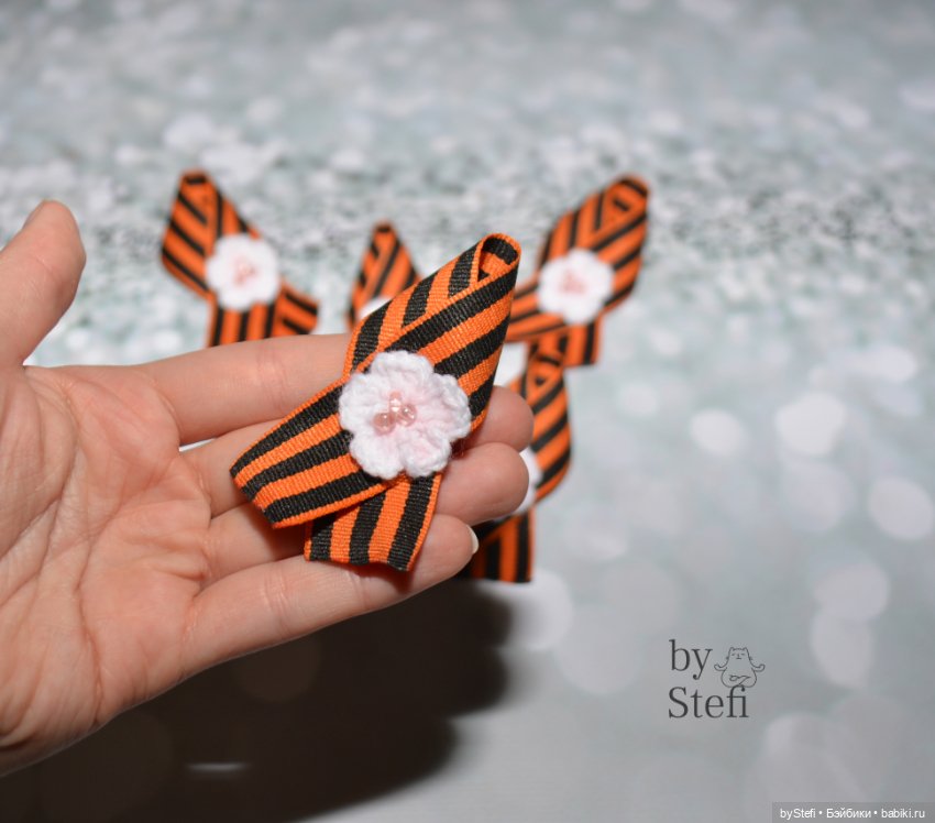 Брошечки к 9 мая. Хотелось изобразить весеннее цветение деревьев (фото 4)