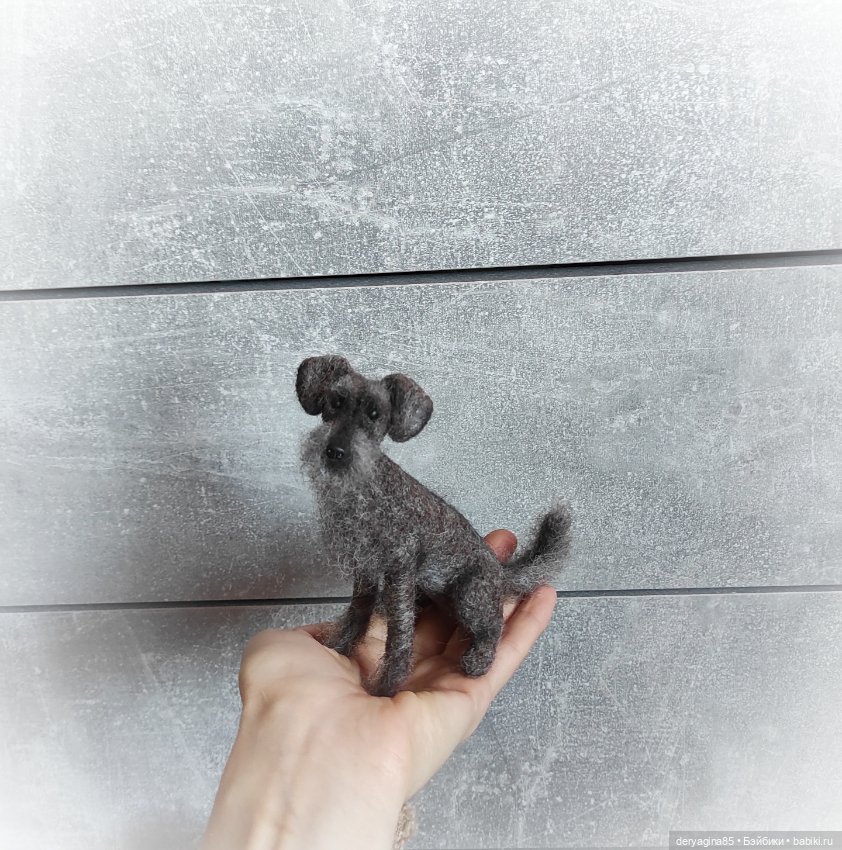 Дворовый пёс — Валяные игрушки из шерсти: сухое валяние (фото 4)