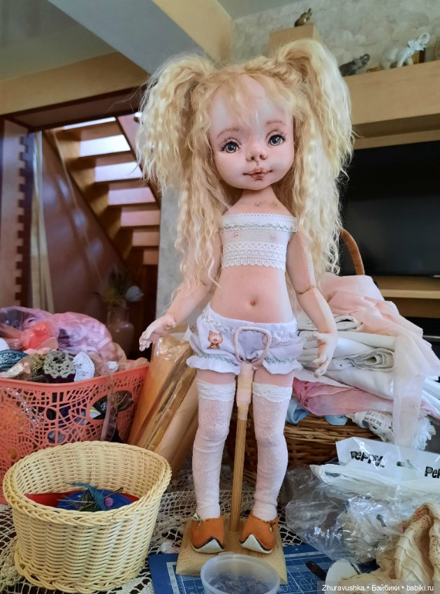 Алисия. Текстильная интерьерная куколка (фото 6)