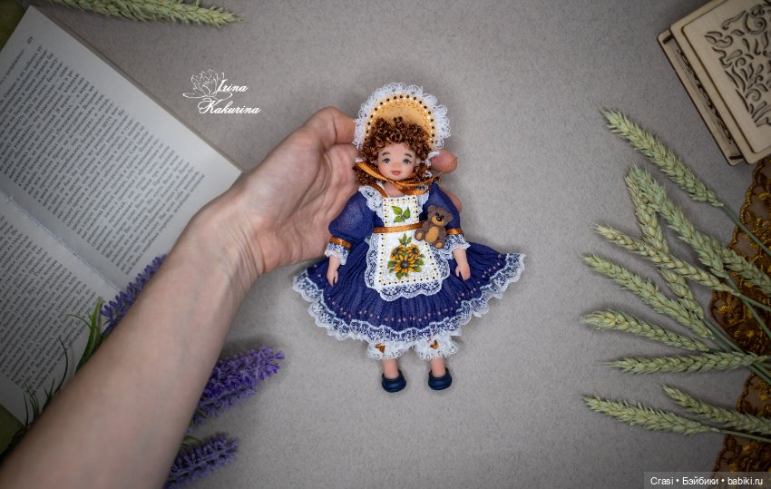 Девочка с хвостиками — Авторские миниатюрные куклы: лепка