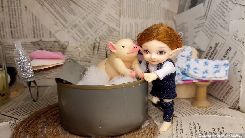 Поросенок и лужа. Realpuki. 154