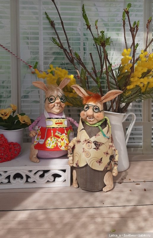 Пасхальные кролики — Лепка авторских игрушек и папье (фото 6)