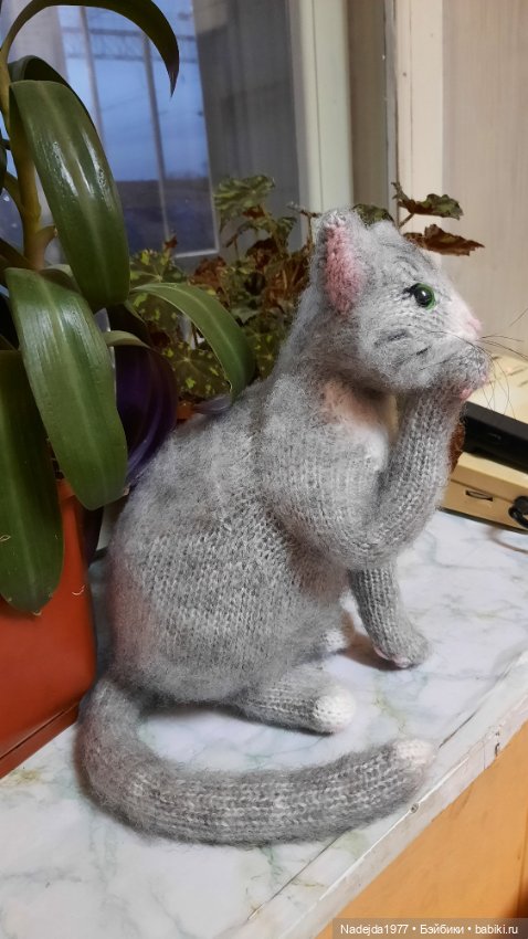 Моя новая работа. Котик по описанию Сары Элизабет Келлнер