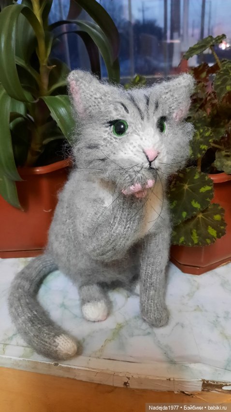 Моя новая работа. Котик по описанию Сары Элизабет Келлнер