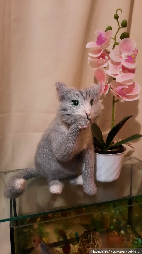 Моя новая работа. Котик по описанию Сары Элизабет Келлнер