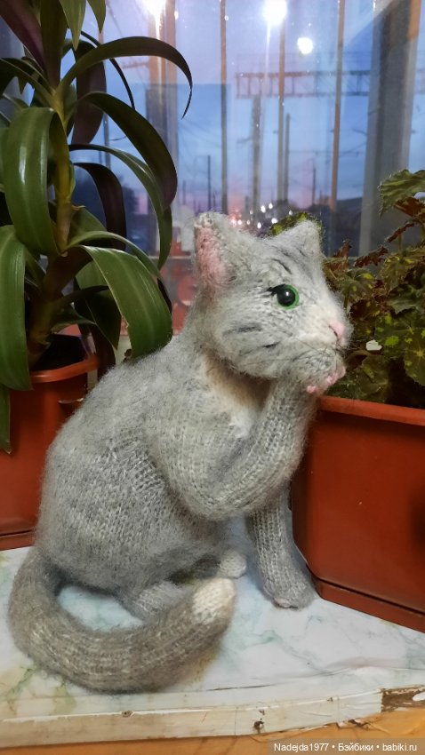 Моя новая работа. Котик по описанию Сары Элизабет Келлнер