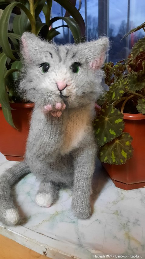 Моя новая работа. Котик по описанию Сары Элизабет Келлнер