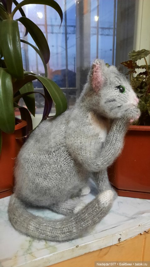 Моя новая работа. Котик по описанию Сары Элизабет Келлнер