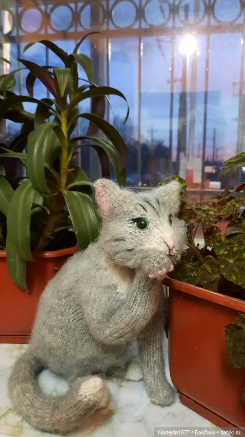 Моя новая работа. Котик по описанию Сары Элизабет Келлнер