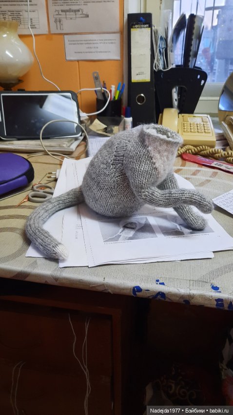 Моя новая работа. Котик по описанию Сары Элизабет Келлнер