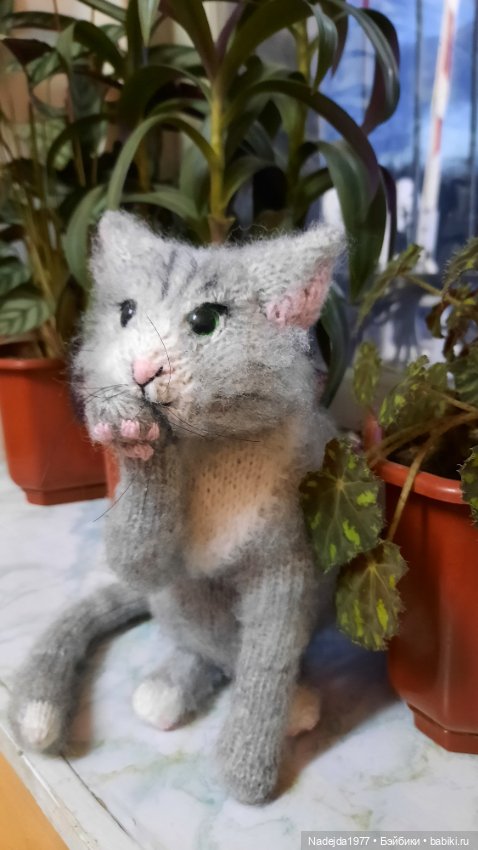 Моя новая работа. Котик по описанию Сары Элизабет Келлнер