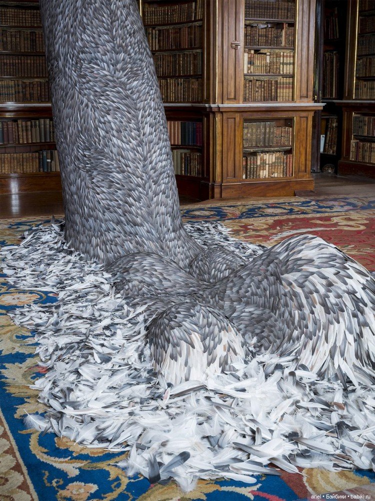 Скульптуры из перьев Кейт МакГвайр (Kate MccGwire) (фото 6)