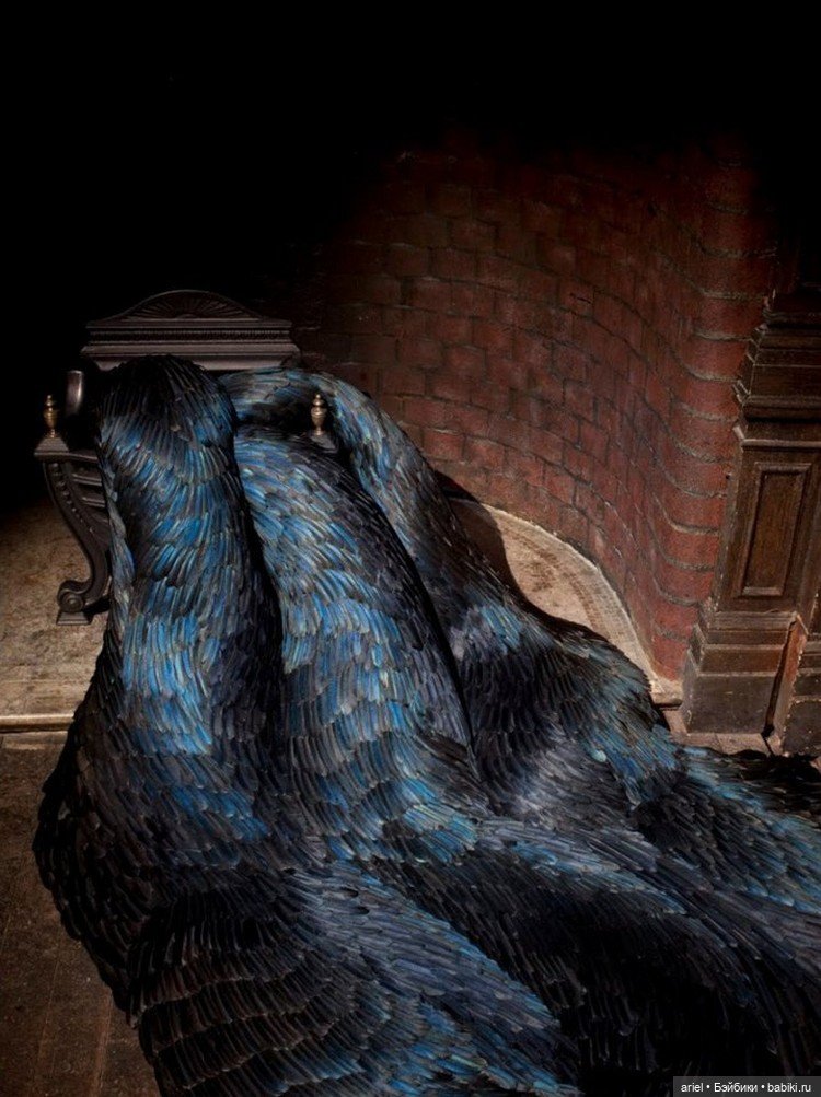 Скульптуры из перьев Кейт МакГвайр (Kate MccGwire) (фото 9)