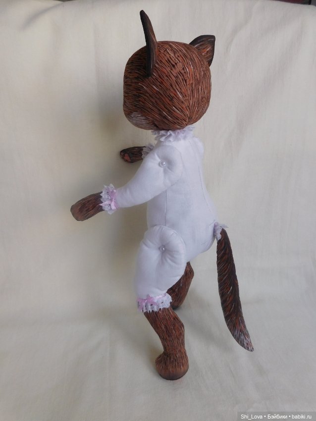 Кошка для крестницы 😺 — Текстильные игрушки и примитивы: кофейные (фото 5)