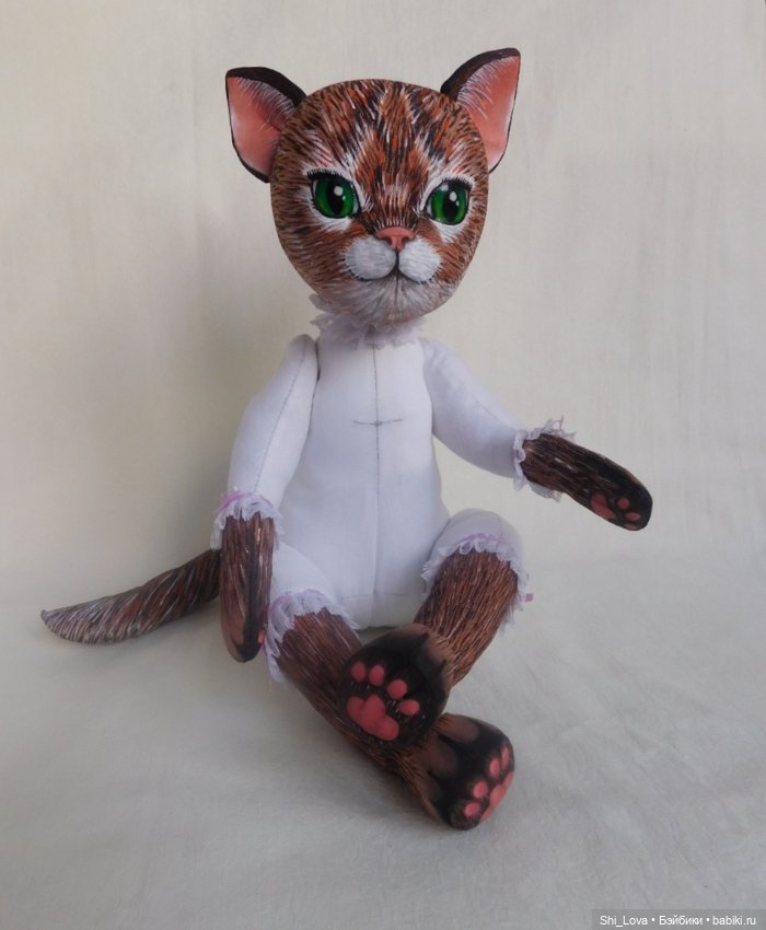 Кошка для крестницы 😺 — Текстильные игрушки и примитивы: кофейные (фото 4)