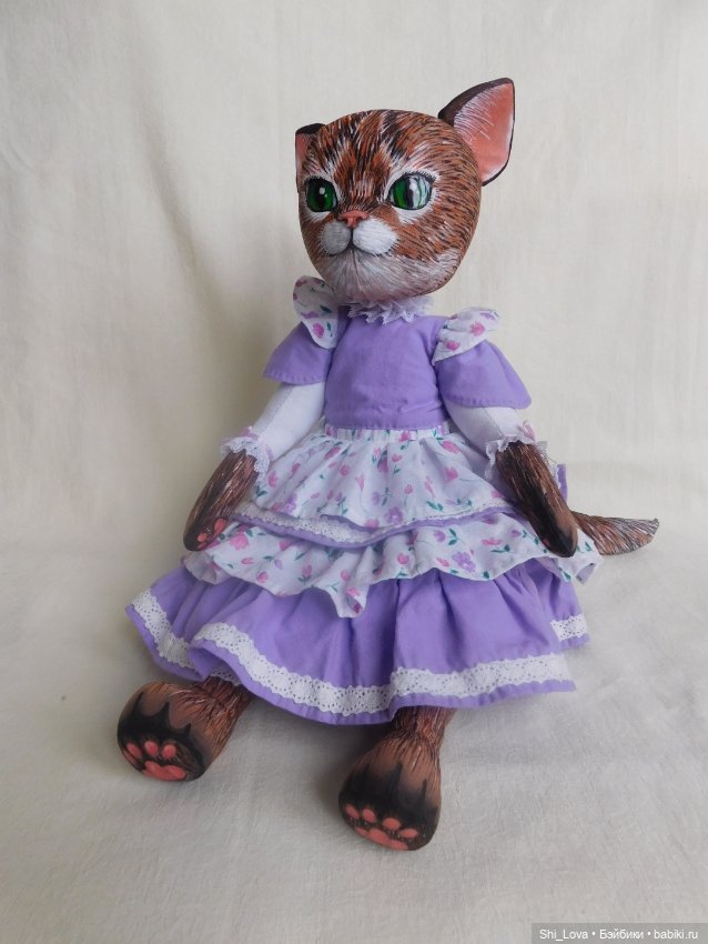 Кошка для крестницы 😺 — Текстильные игрушки и примитивы: кофейные (фото 2)