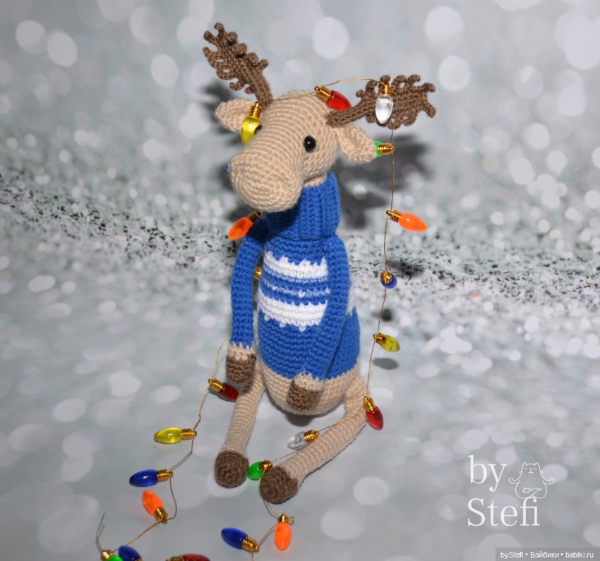 Лось Генрих — Вязаные игрушки и амигуруми: крючком (фото 9)