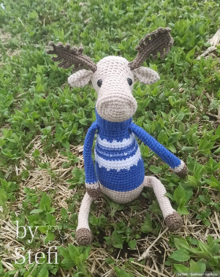 Лось Генрих — Вязаные игрушки и амигуруми: крючком