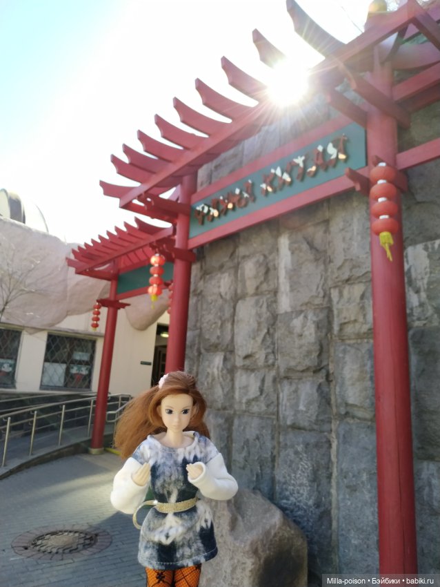 Momoko посещает Московский зоопарк