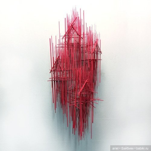 Архитектурные скульптуры из стальных стержней от Давида Морено (David Moreno) (фото 7)