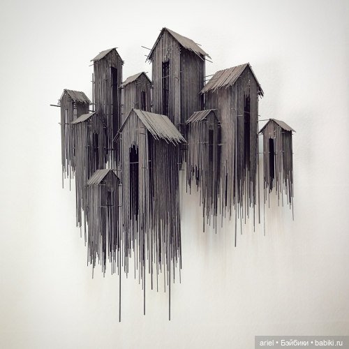 Архитектурные скульптуры из стальных стержней от Давида Морено (David Moreno) (фото 3)