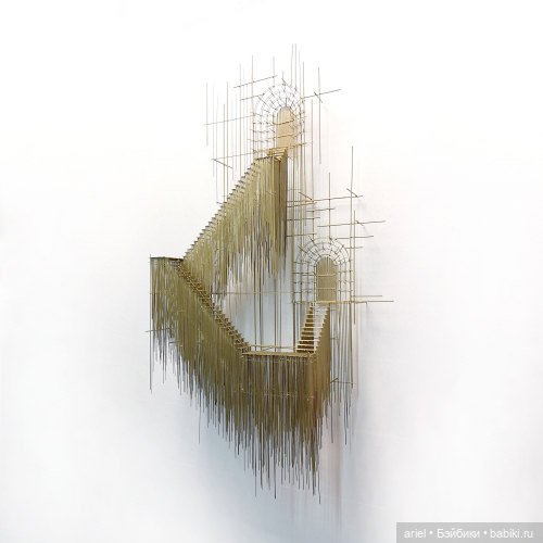 Архитектурные скульптуры из стальных стержней от Давида Морено (David Moreno) (фото 4)