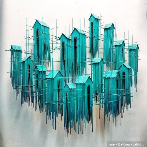 Архитектурные скульптуры из стальных стержней от Давида Морено (David Moreno) (фото 9)
