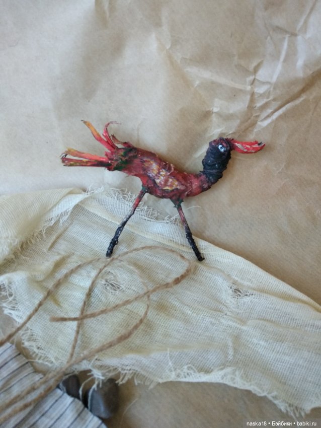 Кукла с птицей — Авторские текстильные куклы: Вальдорфские (фото 6)