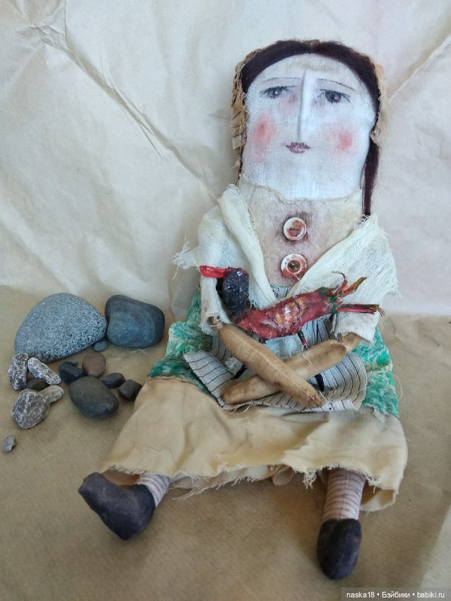 Кукла с птицей — Авторские текстильные куклы: Вальдорфские (фото 9)