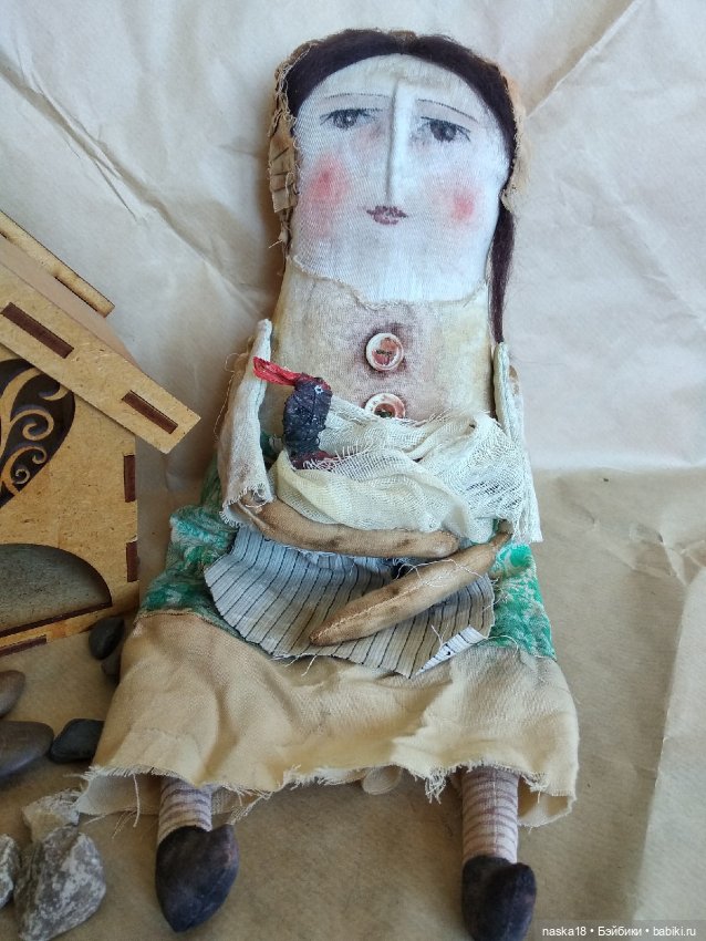 Кукла с птицей — Авторские текстильные куклы: Вальдорфские (фото 2)