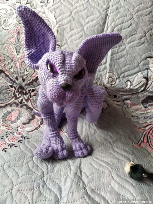 Сфинкс Фиалка — Вязаные игрушки и амигуруми: крючком