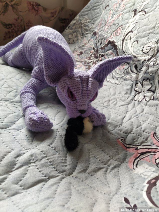 Сфинкс Фиалка — Вязаные игрушки и амигуруми: крючком