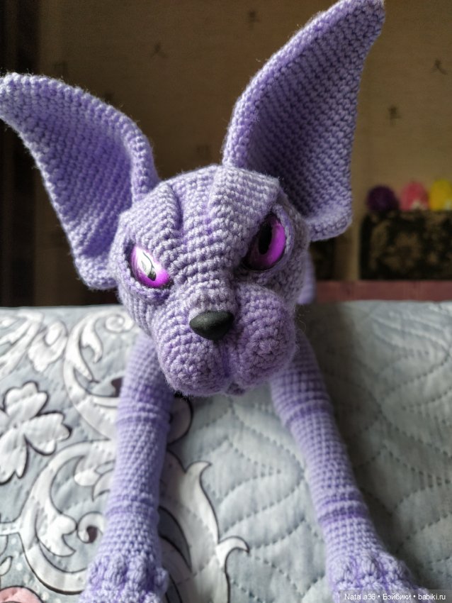 Сфинкс Фиалка — Вязаные игрушки и амигуруми: крючком (фото 8)