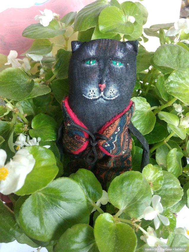 Кот в костюме — Текстильные игрушки и примитивы: кофейные (фото 6)