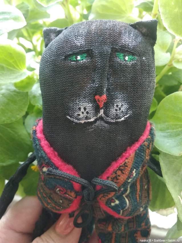 Кот в костюме — Текстильные игрушки и примитивы: кофейные