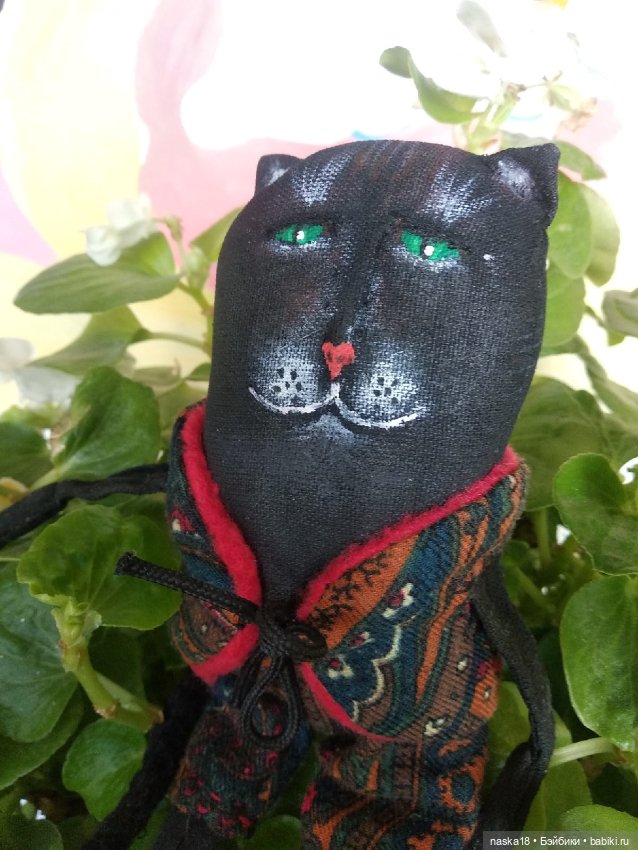 Кот в костюме — Текстильные игрушки и примитивы: кофейные (фото 9)
