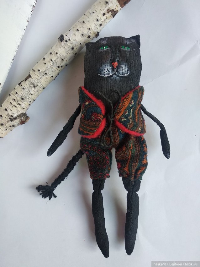 Кот в костюме — Текстильные игрушки и примитивы: кофейные (фото 2)