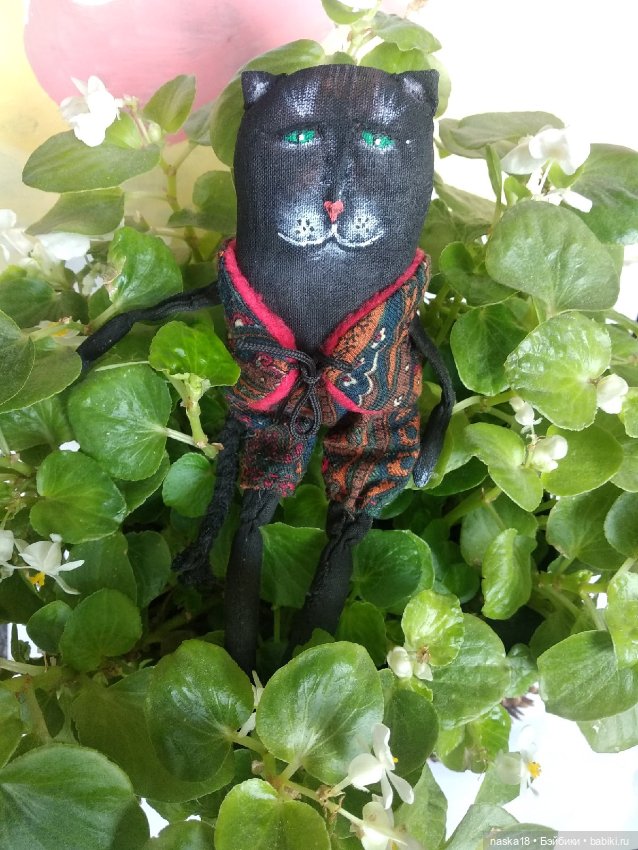 Кот в костюме — Текстильные игрушки и примитивы: кофейные (фото 8)