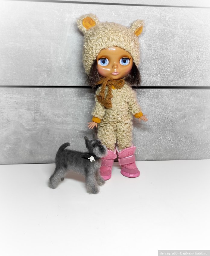 Цвергшнауцер — Валяные игрушки из шерсти: сухое валяние (фото 4)