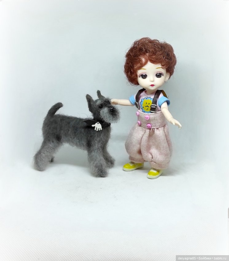 Цвергшнауцер — Валяные игрушки из шерсти: сухое валяние (фото 8)